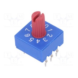 1 pcs x ECE - ERD210CSZ - Encoding switch, DEC/BCD, Pos: 10, Rcont max: 100mΩ, Pitch: 2.54mm