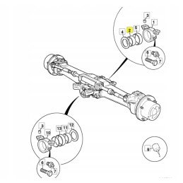 JCB telehandler axle suspension bushing