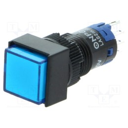 1 pcs x ONPOW - LAS2F-11Z/230/B - Switch: push-button, Pos: 2, SPDT, 0.5A/250VAC, 1A/24VDC, ON-ON