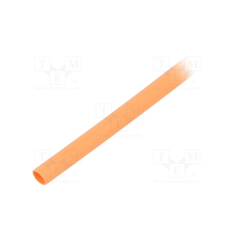 5 m x TASKER - GTM 2412 O - Heat shrink sleeve, glueless, 2: 1, 2.4mm, L: 1m, orange