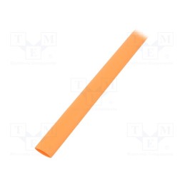 5 m x TASKER - GTM 9548 O - Heat shrink sleeve, glueless, 2: 1, 9.5mm, L: 1m, orange