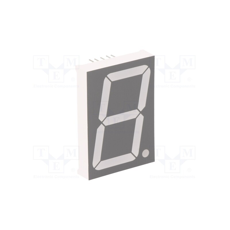 1 pcs x FORYARD - FYS-15011AUHR-21 - Display: LED, 7-segment, 38.1mm, 1.5', No.char: 1, red, 30÷60mcd