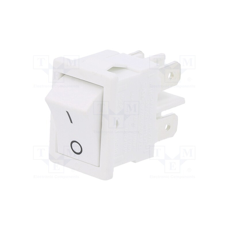 1 pcs x Marquardt - 1858.1105 - ROCKER, DPST, Pos: 2, OFF-ON, 6A/250VAC, white, IP40, none, 100mΩ