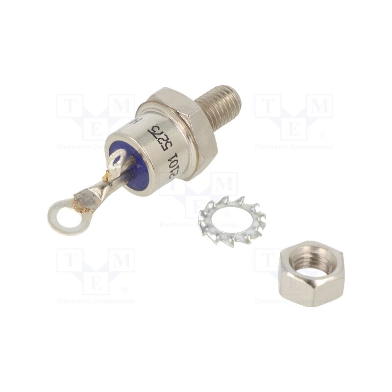 1 pcs x HUAJING - KP25A 1200V - Thyristor: stud, 1.2kV, Ifmax: 40A, 25A, Igt: 90mA, TO208AA, screw