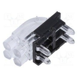 1 pcs x MENTOR - 1296.2022 - Fiber for LED, round, Ø2mm, No.of mod: 4, Front: convex