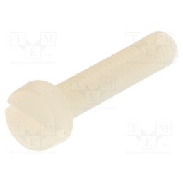 10 pcs x DREMEC - 8G201M4X20 - Screw, M4x20, 0.7, Head: cheese head, slotted, 1,3mm, polyamide