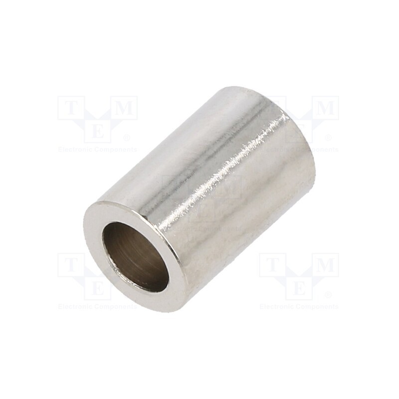 10 pcs x DREMEC - 3110/6,2X15 - Spacer sleeve, 15mm, cylindrical, brass, nickel, Out.diam: 10mm