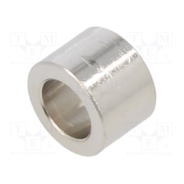 10 pcs x DREMEC - 3110/6,2X07 - Spacer sleeve, 7mm, cylindrical, brass, nickel, Out.diam: 10mm
