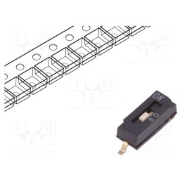 1 pcs x C&K - TDA01H0SB1R - Switch: DIP-SWITCH, Poles number: 1, OFF-ON, 0.025A/24VDC, Pos: 2