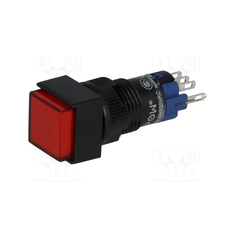 1 pcs x ONPOW - LAS2F-11Z/230/R - Switch: push-button, Pos: 2, SPDT, 0.5A/250VAC, 1A/24VDC, ON-ON