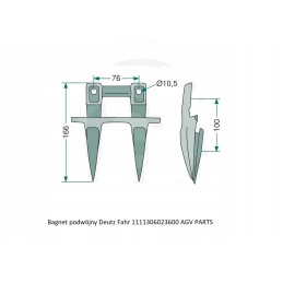 Deutz Fahr double bayonet 1111306023600 0623675