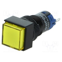 1 pcs x ONPOW - LAS2F-11Z/230/Y - Switch: push-button, Pos: 2, SPDT, 0.5A/250VAC, 1A/24VDC, ON-ON