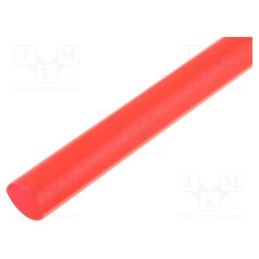 5 m x RADPOL - WRJCC4800240010030D1 - Heat shrink sleeve, glueless, 2: 1, 4.8mm, L: 1m, red, polyolefine