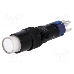 1 pcs x ONPOW - LAS4Y-11Z/230/W - Switch: push-button, Pos: 2, SPDT, 0.5A/250VAC, 1A/24VDC, ON-ON