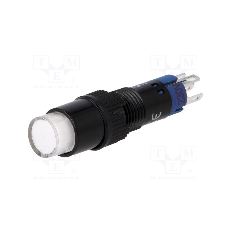 1 pcs x ONPOW - LAS4Y-11Z/230/W - Switch: push-button, Pos: 2, SPDT, 0.5A/250VAC, 1A/24VDC, ON-ON
