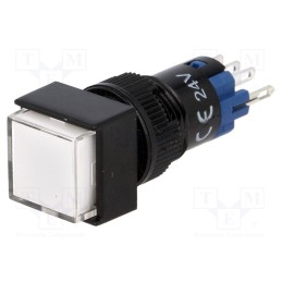 1 pcs x ONPOW - LAS2F-11Z/24/W - Switch: push-button, Pos: 2, SPDT, 0.5A/250VAC, 1A/24VDC, ON-ON