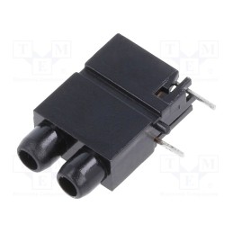 1 pcs x MENTOR - 1813.2231 - Test jacks, black, insulated, 2mm, Holes no: 2