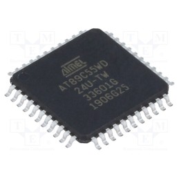 1 pcs x MICROCHIP TECHNOLOGY - AT89C55WD-24AU - IC: microcontroller 8051, Interface: UART, 4÷5.5VDC, TQFP44, AT89