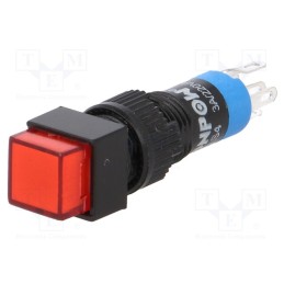 1 pcs x ONPOW - LAS4F-11Z/230/R - Switch: push-button, Pos: 2, SPDT, 0.5A/250VAC, 1A/24VDC, ON-ON