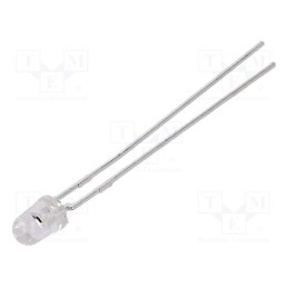 1 pcs x BROADCOM (AVAGO) - HLMP-K155 - LED, 3mm, red, 2.1÷3mcd, 45°, Front: convex, 1.6÷1.8V, No.of term: 2