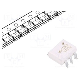 1 pcs x ONSEMI - MOC3063SR2VM - Optotriac, 5.3kV, Uout: 600V, zero voltage crossing driver, Ch: 1