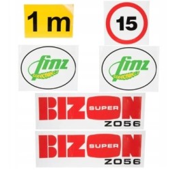 A set of stickers for a Bison combine harvester from 056