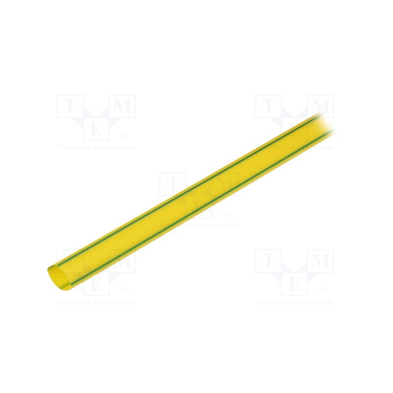 5 m x RADPOL - WRJCC8000200010030K1 - Heat shrink sleeve, glueless, 4: 1, 8mm, L: 1m, yellow-green
