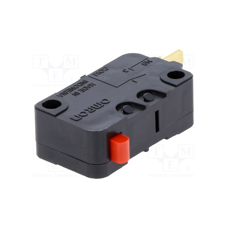 1 pcs x OMRON OCB - D3V163C25 - Microswitch SNAP ACTION, 16A/250VAC, without lever, SPST-NO