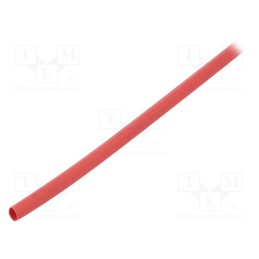 5 m x TASKER - GTM 4824 R - Heat shrink sleeve, glueless, 2: 1, 4.8mm, L: 1m, red, polyolefine