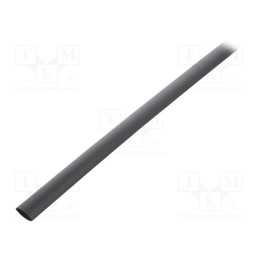 5 m x TASKER - GTM 9548 BK - Heat shrink sleeve, glueless, 2: 1, 9.5mm, L: 1m, black, polyolefine