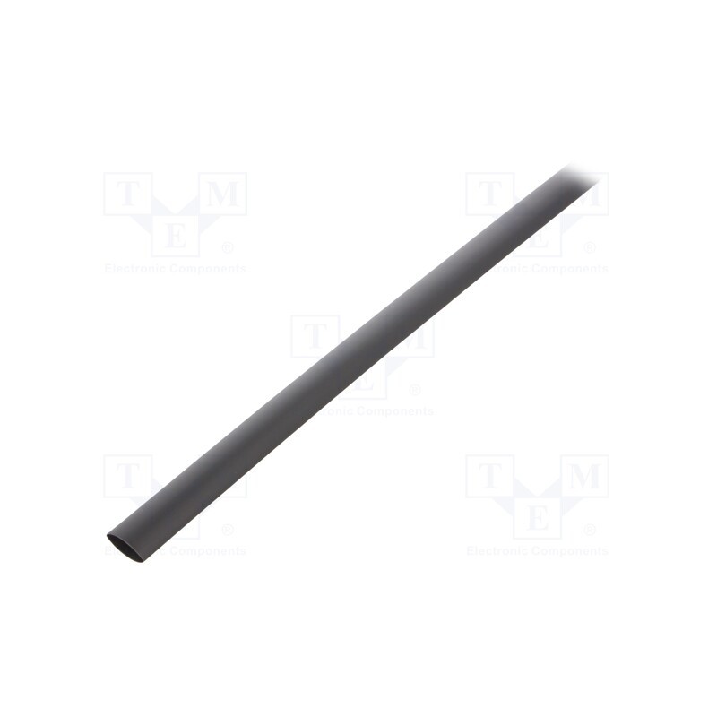5 m x TASKER - GTM 9548 BK - Heat shrink sleeve, glueless, 2: 1, 9.5mm, L: 1m, black, polyolefine