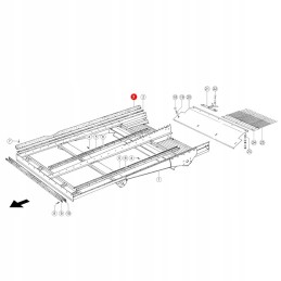 Rubber cover for the grain pan Claas 662661 0 yg