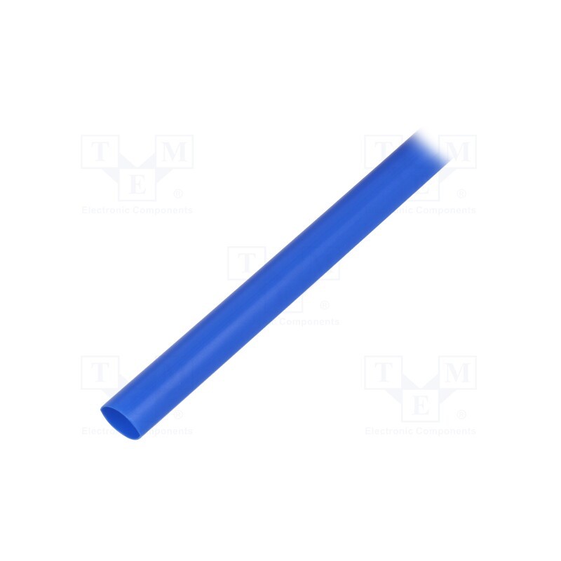 5 m x RADPOL - WRJCC8000200010030E1 - Heat shrink sleeve, glueless, 4: 1, 8mm, L: 1m, blue, polyolefine