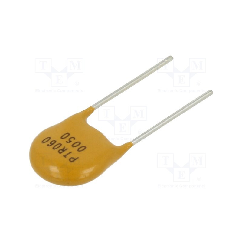 5 pcs x EATON/BUSSMANN - PTR060V0050-BK - Fuse: PTC polymer, 500mA, Imax: 40A, THT, PTR060V, bag