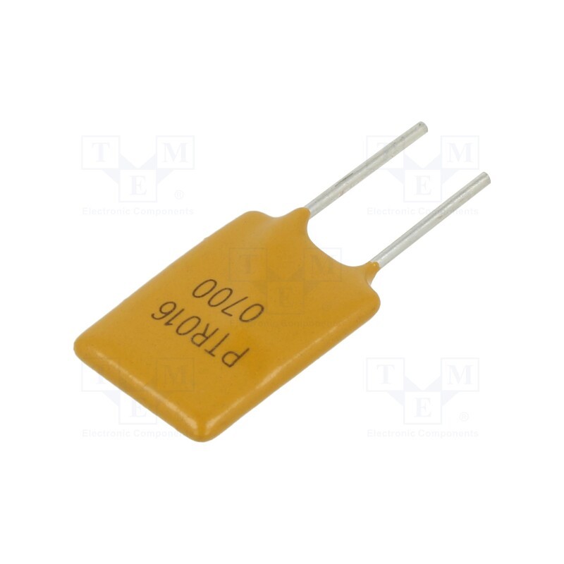 5 pcs x EATON/BUSSMANN - PTR016V0700-BK - Fuse: PTC polymer, 7A, Imax: 100A, THT, PTR016V, bag