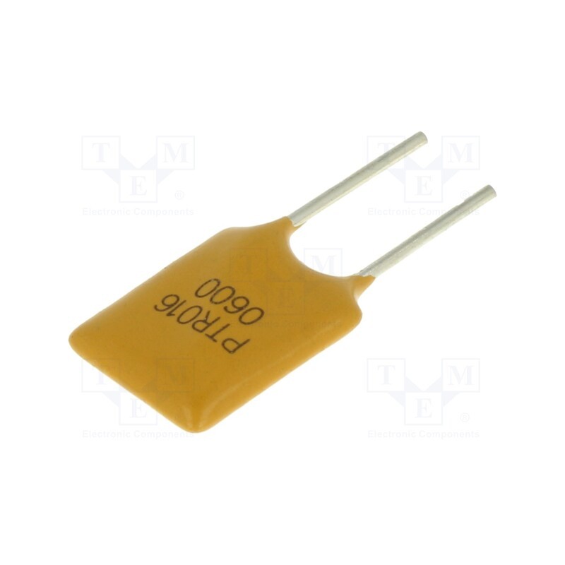 5 pcs x EATON/BUSSMANN - PTR016V0600-BK - Fuse: PTC polymer, 6A, Imax: 100A, THT, PTR016V, bag