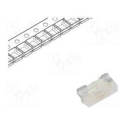 1 pcs x BROADCOM (AVAGO) - HSMQ-C230 - LED, SMD, 0402, green, 112.5mcd, 1x0.55x0.3mm, 140°, 2.9÷3.9V, 20mA
