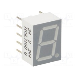 1 pcs x VISHAY - TDSL3160 - Display: LED, 7-segment, 10mm, 0.39', No.char: 1, orange-red