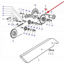 La340437950 reel reduction chain clip