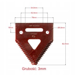 Thickly grooved knife with undercut 82 5x76mm