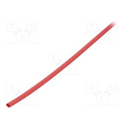 5 m x TASKER - GTM 2412 R - Heat shrink sleeve, glueless, 2: 1, 2.4mm, L: 1m, red, polyolefine