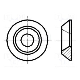 10 pcs x BOSSARD - 1184164 - Washer, for countersunk bolts, M4, D14mm, h2.3mm, BN 4879