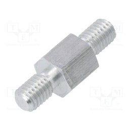 10 pcs x DREMEC - 438X08 - Screwed spacer sleeve, 8mm, Ext.thread: M5, hexagonal, aluminium