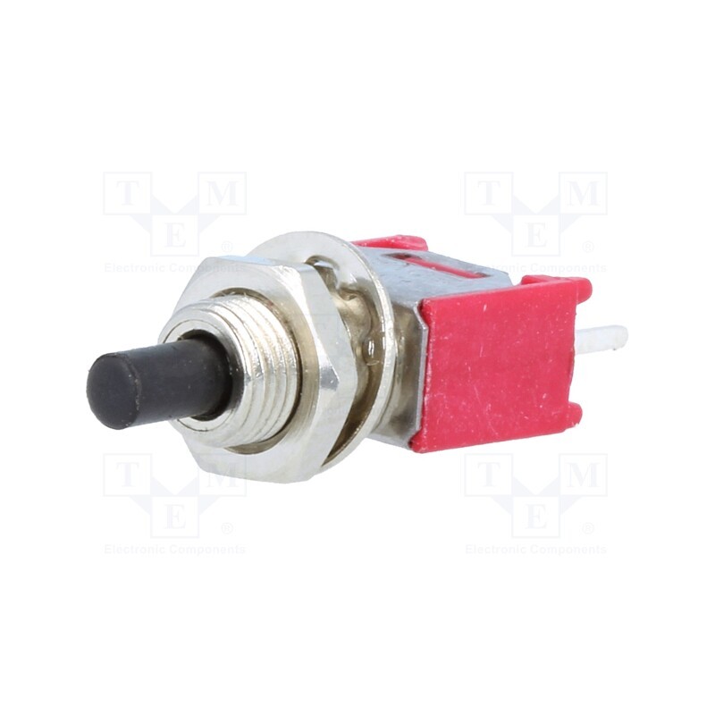 1 pcs x SALECOM ELECTRONICS- Switch: push-button, Pos: 2, SPST-NO, 1A/120VAC, 1A/28VDC, OFF-(ON)