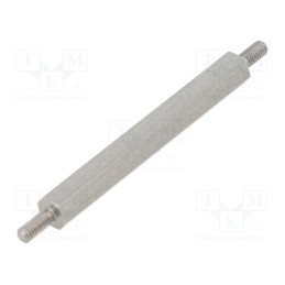 10 pcs x DREMEC - 442X40 - Screwed spacer sleeve, 40mm, Ext.thread: M2,5, hexagonal