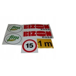 Bison Z056 combine harvester stickers, set