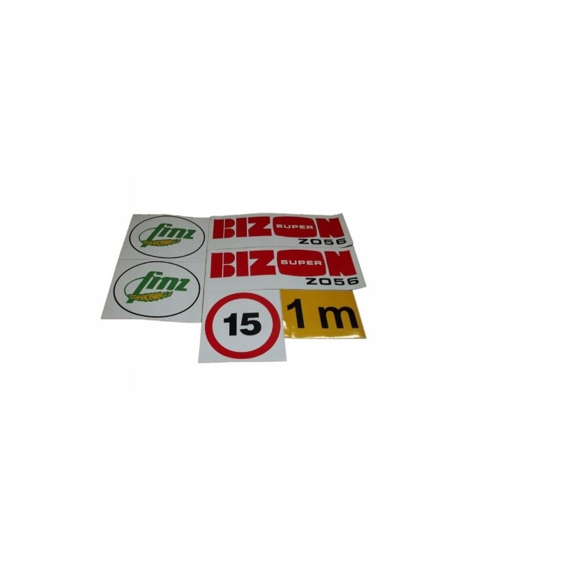 Bison Z056 combine harvester stickers, set
