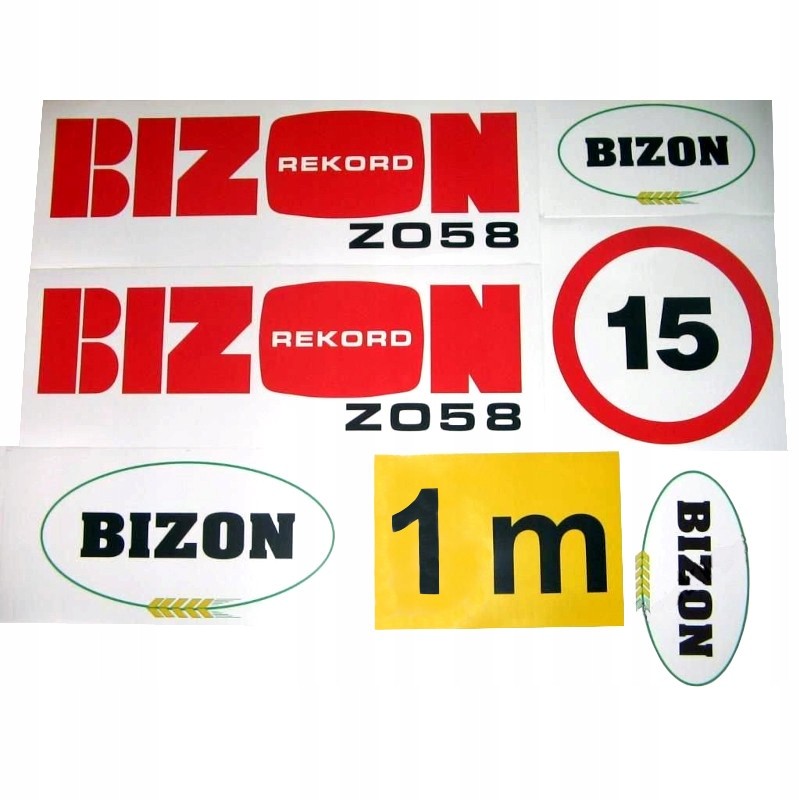 Sticker stickers combine harvester bison record set
