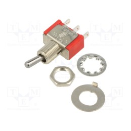 1 pcs x E-SWITCH - 100SP1T2B3M1QEH - Switch: toggle, Pos: 2, SPDT, ON-ON, 2A/250VAC, 5A/28VDC, -30÷85°C