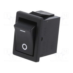 1 pcs x NKK SWITCHES - CWSB11AA1F - ROCKER, SPST, Pos: 2, ON-OFF, 6A/250VAC, black, none, Rcont max: 20mΩ